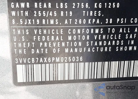 2023 Volkswagen Tiguan 2.0T Se R-Line Black z USA, uszkodzony, nr VIN 3VVCB7AX6PM025036